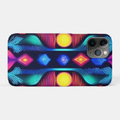 ネオン幾何学曼荼羅アート Case-Mate iPhoneケース (裏面(横))
