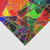 ネオン幾何学的なフラクタル 薄葉紙 (詳細)