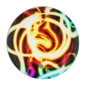 ネオン幾何学的アートデザインでニーズに対応 カッティングボード (正面)