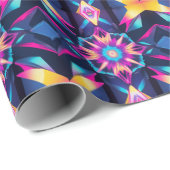 ネオン幾何学的抽象化 ラッピングペーパー (ロールコーナー)