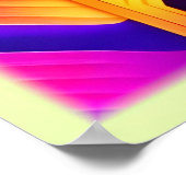 ネオン幾何学的抽象芸術アート ポスター (角)