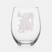 ネオン応援:最後のトースト1回 ステムなしワイングラス (裏面)