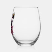 ネオン応援:最後のトースト1回 ステムなしワイングラス (左)