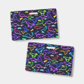 ネオン恐竜  バッジ (正面＆裏面)