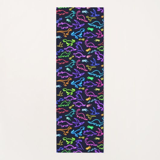 ネオン恐竜  ヨガマット (正面)