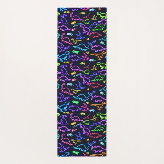 ネオン恐竜  ヨガマット (裏面)