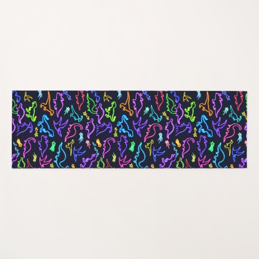 ネオン恐竜  ヨガマット (正面(横))