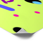 ネオン感覚抽象芸術アート ポスター (角)