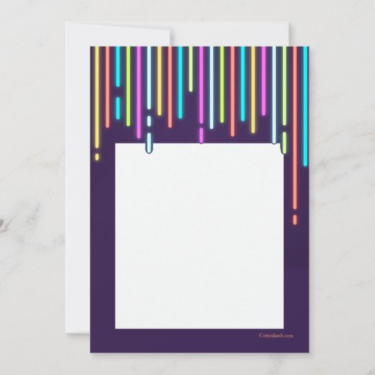 ネオン感謝カード 招待状 (裏面)