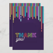 ネオン感謝カード 招待状 (正面/裏面)