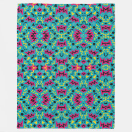 ネオン懐はっきりしたかしい： 90年代のリミックス フリースブランケット