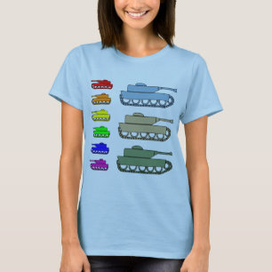 ネオン戦車-ポップアート Tシャツ