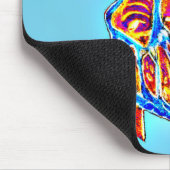 ネオン手描きの解剖ハート マウスパッド (コーナー)