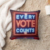 ネオン投票標識 クッション (ブランケット)