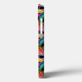 ネオン抽象芸術のトロピカルテクスチャパターン Case-Mate iPhoneケース (裏面 / 左)