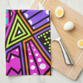 ネオン抽象芸術キッチンタオル キッチンタオル (四つ折り)