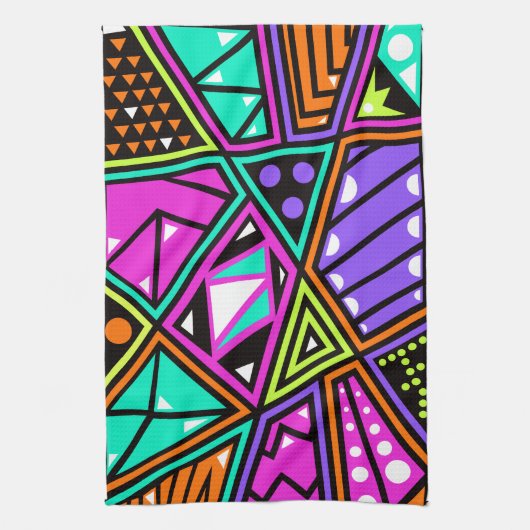 ネオン抽象芸術キッチンタオル キッチンタオル (縦)