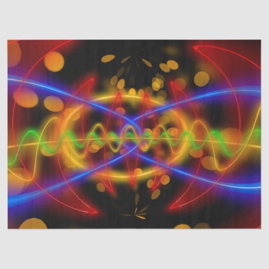 ネオン抽象芸術ティッシュペーパー 薄葉紙 (正面)