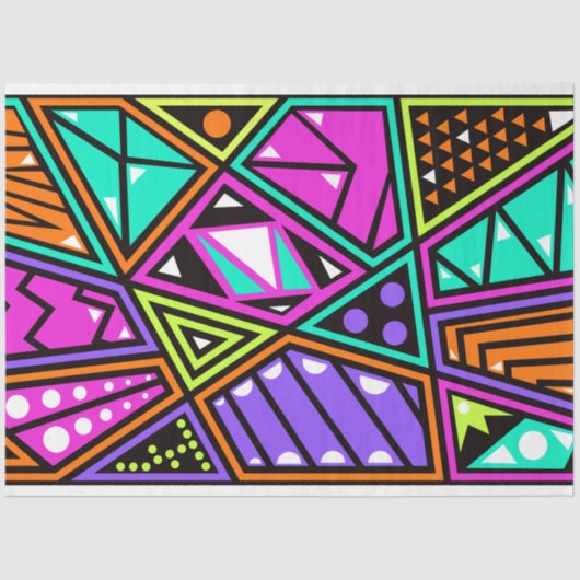 ネオン抽象芸術ティッシュペーパー 薄葉紙 (正面)