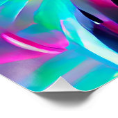 ネオン抽象芸術デイジーと鮮やかな色彩 ポスター (コーナー)