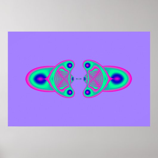 ネオン抽象芸術図形 ポスター (正面)