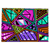 ネオン抽象芸術抱き枕 ラージペーパーバッグ (裏面)