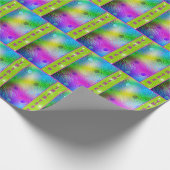 ネオン抽象芸術13誕生日 ラッピングペーパー (角)