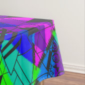ネオン抽象芸術。 テーブルクロス (インサイチュ)