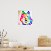 ネオン抽象芸術 ポスター (キッチン)