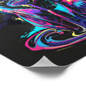 ネオン抽象芸術 ポスター (角)