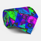 ネオン抽象芸術、明るく、幾何学的。 ネクタイ (ロール)