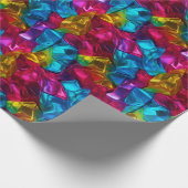 ネオン放射幾何学 ラッピングペーパー (角)