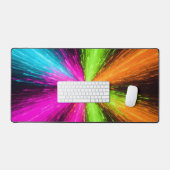 ネオン放射状爆発 デスクマット (キーボード&マウス)