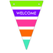 ネオン数々のカラーストライプアイディア バンティングフラッグ (第3の旗)