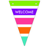 ネオン数々のカラーストライプアイディア バンティングフラッグ (第2の旗)