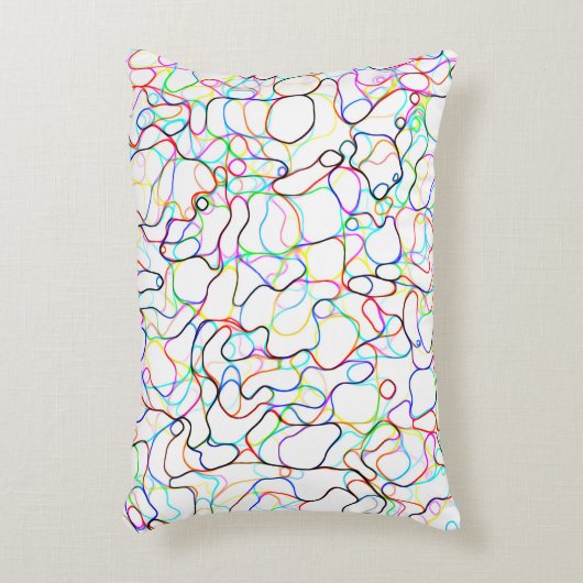 ネオン数々のカラー曲線パターン – カッコいい アクセントクッション (正面(垂直))