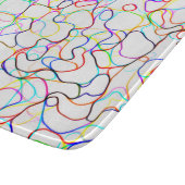 ネオン数々のカラー曲線パターン – カッコいい カッティングボード (角)