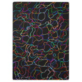 ネオン数々のカラー曲線パターン – カッコいい クリップボード (裏面)