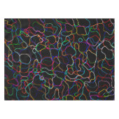 ネオン数々のカラー曲線パターン – カッコいい テーブルクロス (正面(横))
