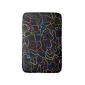 ネオン数々のカラー曲線パターン – カッコいい バスマット (正面縦)