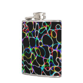 ネオン数々のカラー曲線パターン – カッコいい フラスク (左)