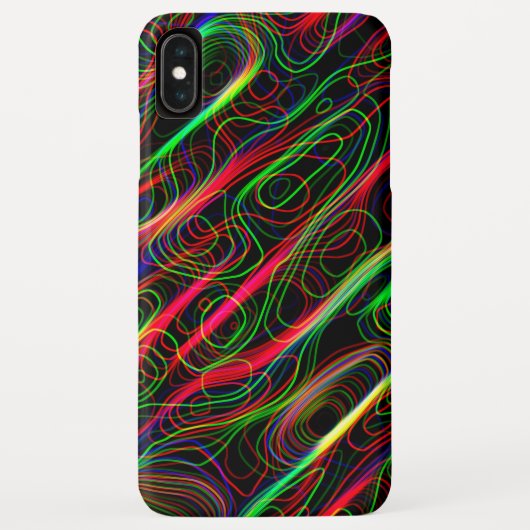 ネオン数々のカラー曲線パターン – カッコいい Case-Mate iPhoneケース (裏面)
