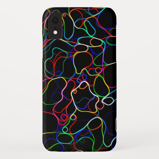 ネオン数々のカラー曲線パターン – カッコいい Case-Mate iPhoneケース (裏面)