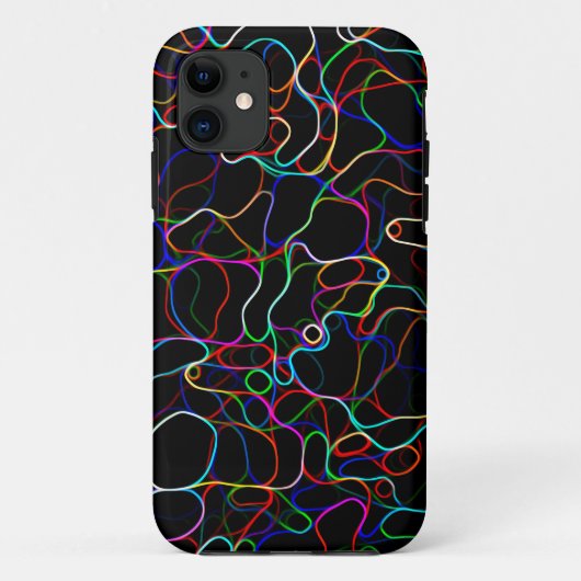 ネオン数々のカラー曲線パターン – カッコいい Case-Mate iPhoneケース (裏面)