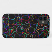 ネオン数々のカラー曲線パターン – カッコいい Case-Mate iPhoneケース (裏面(横))