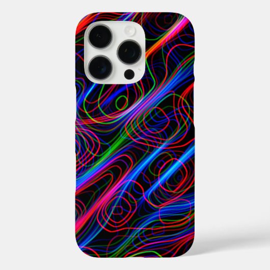 ネオン数々のカラー曲線 – カッコいい Case-Mate iPhoneケース (裏面)