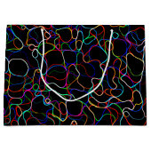 ネオン数々のカラー線 ラージペーパーバッグ (正面)