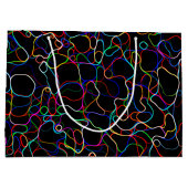 ネオン数々のカラー線 ラージペーパーバッグ (裏面)