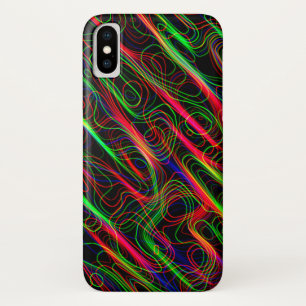 ネオン数々のカラー線 iPhone X ケース