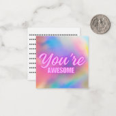 ネオン旋回「あなたは素晴らし」カード ノートカード (正面/裏面インサイチュ)